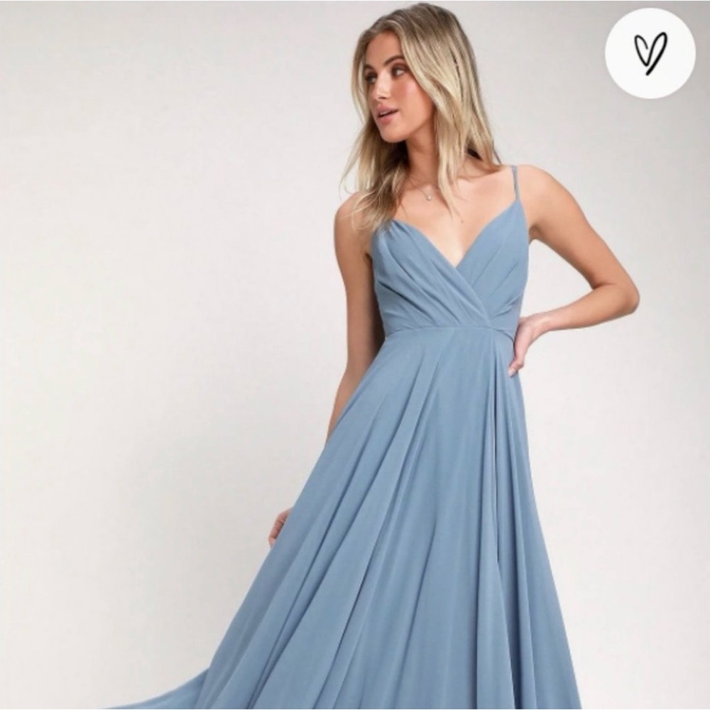 Lulu’s Elegant Blue Maxi Dress